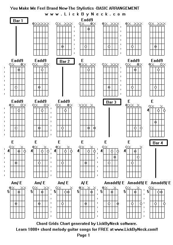 Chord Grids Chart of chord melody fingerstyle guitar song-You Make Me Feel Brand New-The Stylistics -BASIC ARRANGEMENT,generated by LickByNeck software.